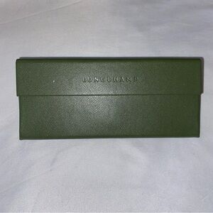 Longchamp  Green Leather Eyewear Case